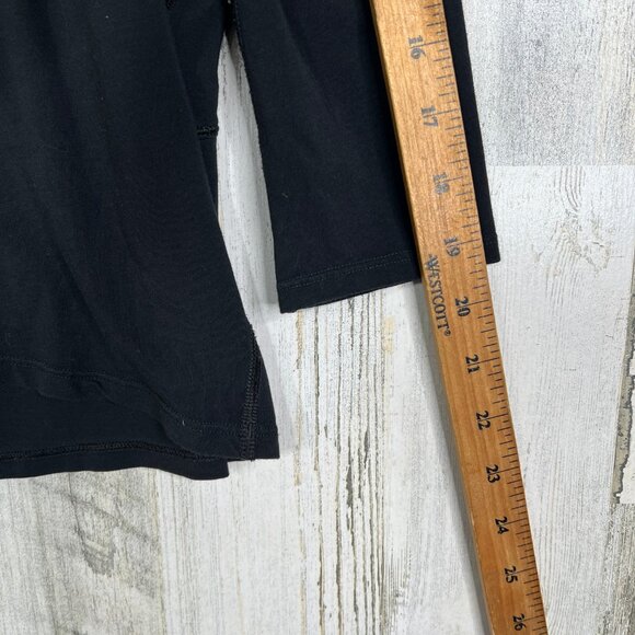 Lululemon Women’s Shirt Sz 12 Solid Black Long Sleeve Casual Athleisure Yoga Top - Picture 7 of 7